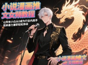 小说漫画推文女频教程，让所有小白从0成为行业内高手，简单暴力兼职轻松挣米-优品网赚资源库