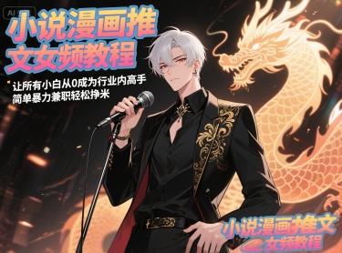 小说漫画推文女频教程，让所有小白从0成为行业内高手，简单暴力兼职轻松挣米-优品网赚资源库