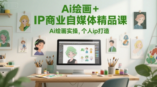 Ai绘画+IP商业自媒体精品课,Ai绘画实操,个人ip打造-优品网赚资源库