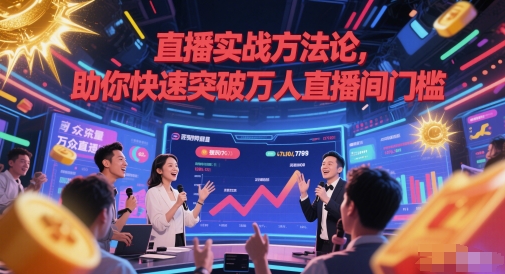 直播实战方法论，助你快速突破万人直播间门槛-优品网赚资源库