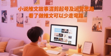 小说推文故事混剪起号及运营思路，看了做推文可以少走弯路-优品网赚资源库
