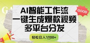 AI智能工作流，一键生成书单号爆款视频，多平台分发，每日收益多张【揭秘】-优品网赚资源库