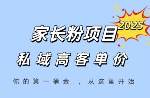 家长粉项目,一个可以长期变现暴利项目,私域高客单价,轻松完成你的人生第一桶金-优品网赚资源库