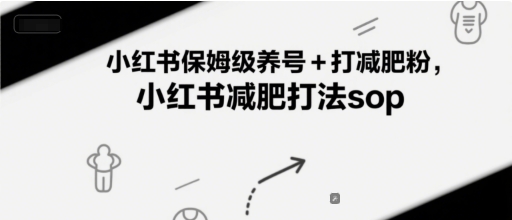 小红书保姆级养号+打减肥粉，小红书减肥打法sop-优品网赚资源库