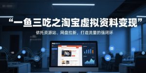一鱼三吃之淘宝虚拟资料变现，依托资源站、网盘拉新，打造流量的强闭环-优品网赚资源库