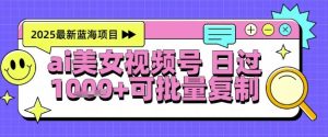 视频号AI美女跳舞暴力起号玩法，日入1k+，全程软件操作，小白也能玩的项目-优品网赚资源库
