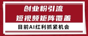 小红书某音创业赛道引流获客 自热矩阵日引200+【揭秘】-优品网赚资源库