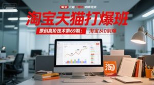 淘宝天猫打爆班原创高阶技术第69期:淘宝从0到爆-优品网赚资源库