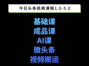 头条图文课1-5期教你头条图文写作、微头条、视频搬运变现，适合新手快速起号玩法-优品网赚资源库