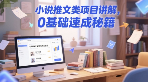 小说推文类项目讲解,0 基础速成秘籍-优品网赚资源库