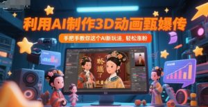 利用AI制作3D动画甄嬛传，流量爆了，手把手教你这个AI新玩法，轻松涨粉-优品网赚资源库