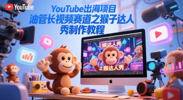 YouTube出海项目,油管长视频赛道之猴子达人秀制作教程-优品网赚资源库
