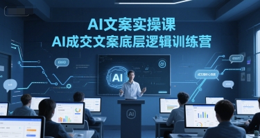 AI文案实操课,AI成交文案底层逻辑训练营-优品网赚资源库