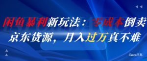 闲鱼暴利新玩法：零成本倒卖京东货源，月入过1W真不难-优品网赚资源库