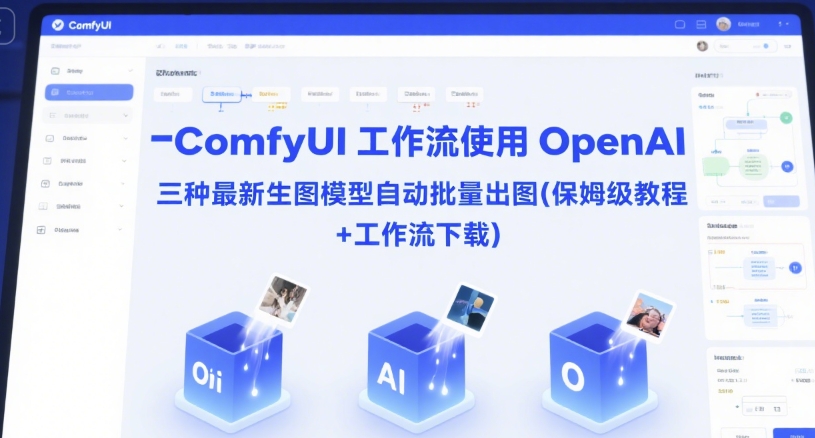 ComfyUI 工作流使用 OpenAI 三种最新生图模型自动批量出图(保姆级教程+工作流下载)-优品网赚资源库