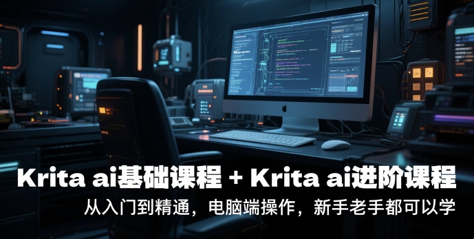 krita ai基础课程+Krita ai进阶课程，从入门到精通，电脑端操作，新手老手都可以学-优品网赚资源库