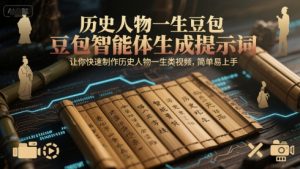 历史人物一生豆包智能体生成提示词，让你快速制作历史人物一生类视频，简单易上手-优品网赚资源库