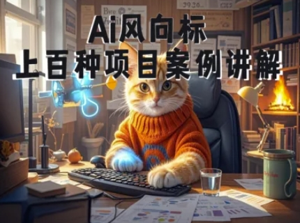 Ai风向标-附100种项目案例玩法-0基础小白到大神ai视频商业应用教学-优品网赚资源库