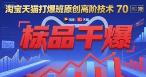 淘宝天猫打爆班原创高阶技术第70期:标品干爆-优品网赚资源库