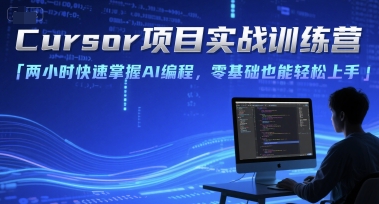 Cursor项目实战训练营,两小时快速掌握AI编程,零基础也能轻松上手-优品网赚资源库