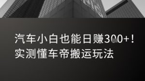 汽车小白也能日入3张！实测懂车帝搬运玩法-优品网赚资源库