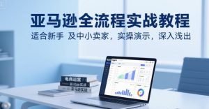 亚马逊全流程实战教程，适合新手及中小卖家，实操演示，深入浅出-优品网赚资源库