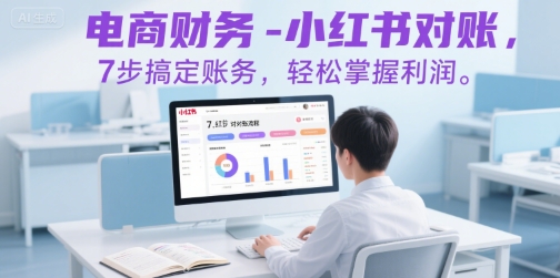 电商财务-小红书对账,7步搞定账务,轻松掌握利润-优品网赚资源库