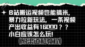 b站掘金计划？搬运视频也能挣拉新的收益，小白应该怎么玩！-优品网赚资源库