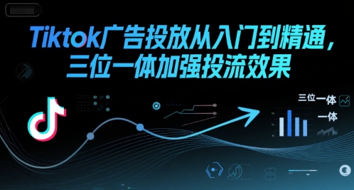 Tiktok广告投放从入门到精通，三位一体加强投流效果-优品网赚资源库