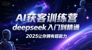 AI获客训练营，deepseek入门到精通，2025让你拥有超能力-优品网赚资源库