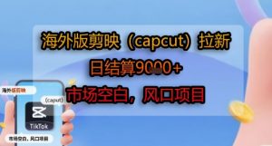 海外版剪映(capcut)拉新，日结算1k+，市场空白，风口项目-优品网赚资源库