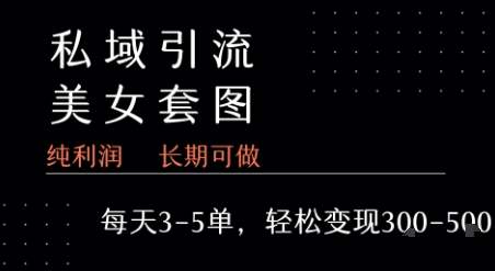 私域卖套图每天3-5单   每单利润99-2张+-优品网赚资源库
