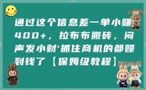 通过这个信息差一单小挣4张+，拉布布搬砖，闷声发小财抓住商机的都挣到钱了【保姆级教程】-优品网赚资源库