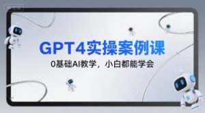 GPT4实操案例课，0基础AI教学，小白都能学会-优品网赚资源库