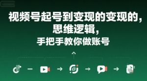视频号起号到变现的思维逻辑，手把手教你做账号-优品网赚资源库