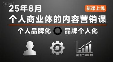 个人商业体的内容营销课25年8月，个人品牌化，品牌个人化，自媒体ip内容营销策略-优品网赚资源库