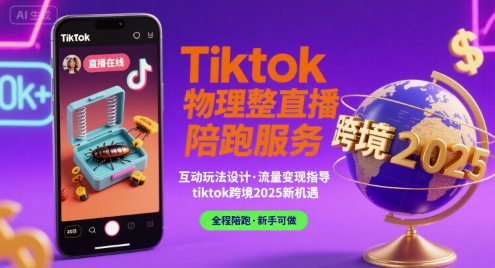 Tiktok物理整蛊直播陪跑服务-tiktok跨境2025-优品网赚资源库