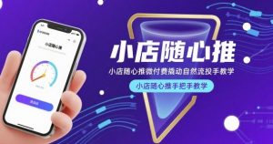 小店随心推微付费撬动自然流投手教学,小店随心推手把手教学-优品网赚资源库