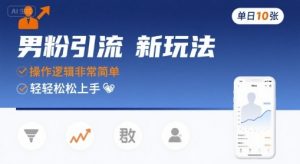 男粉引流新玩法，操作逻辑非常简单，单日10张轻轻松松-优品网赚资源库