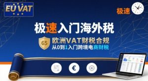 极速入门海外税，欧洲VAT财税合规，从0到1入门跨境电商财税-优品网赚资源库