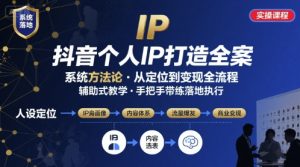 抖音个人IP系统落地实操大课，实操课程，辅助落地-优品网赚资源库