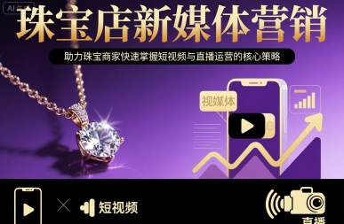 珠宝店新媒体营销,助力珠宝商家快速掌握短视频与直播运营的核心策略-优品网赚资源库