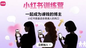 小红书训练营一起成为賺钱的博主，小红书是最适合普通人的风口-优品网赚资源库