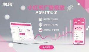 小红书广告投放从0到1的实战课，学完即可开始投放，拒绝无效广告消耗-优品网赚资源库