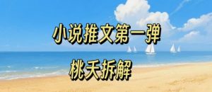 小说推文项目操作全流程第一弹,0粉就能做,门槛低非常适合新手-优品网赚资源库