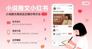 小说推文小红书高转化引导方法实操课，小说推文高效且正确引导方法-优品网赚资源库