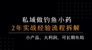私域做钓鱼小药 每单利润3张+ 详细流程拆解-优品网赚资源库