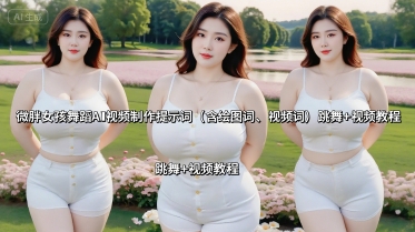 微胖女孩舞蹈AI视频制作提示词（含绘图词、视频词） 跳舞+视频教程-优品网赚资源库