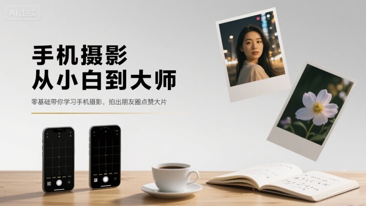 手机摄影从小白到大师,零基础带你学习手机摄影,拍出朋友圈点赞大片-优品网赚资源库