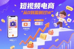 短视频电商:短视频变现从0到盈利过W-优品网赚资源库